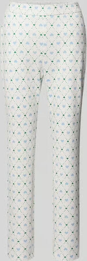 Marc Cain Slim fit stoffen broek met All-over logoprint - Foto 2