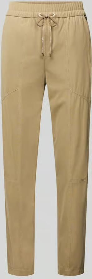 Marc Cain Slim fit stoffen broek met ritszakken