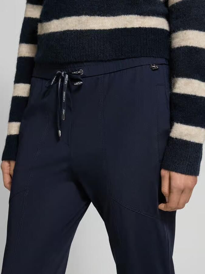 Marc Cain Slim fit stoffen broek met ritszakken - Foto 2