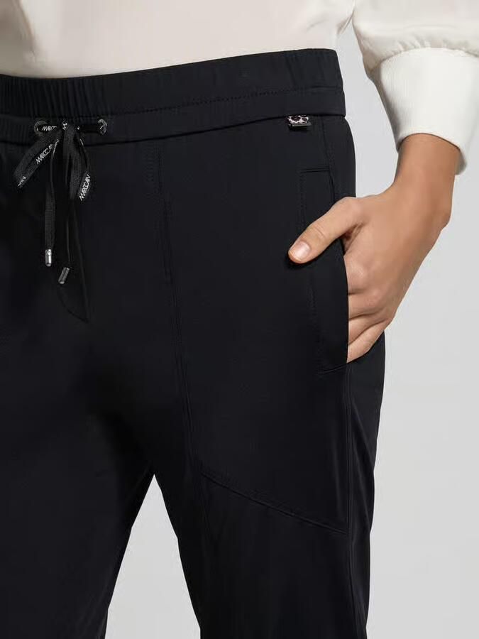 Marc Cain Slim fit stoffen broek met ritszakken