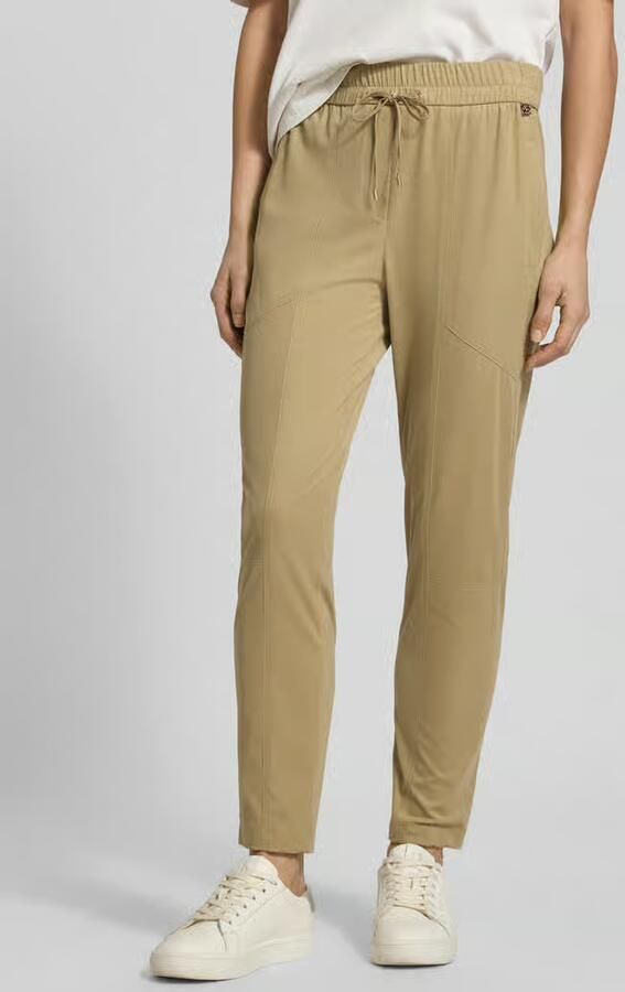 Marc Cain Slim fit stoffen broek met ritszakken - Foto 3