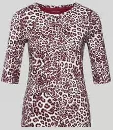 Marc Cain Slim fit T-shirt met all-over dierenprint