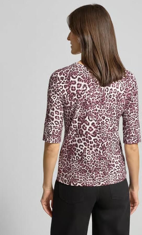 Marc Cain Slim fit T-shirt met all-over dierenprint - Foto 2