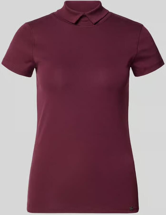 Marc Cain slim fit T-shirt met hoogsluitende polokraag - Foto 2