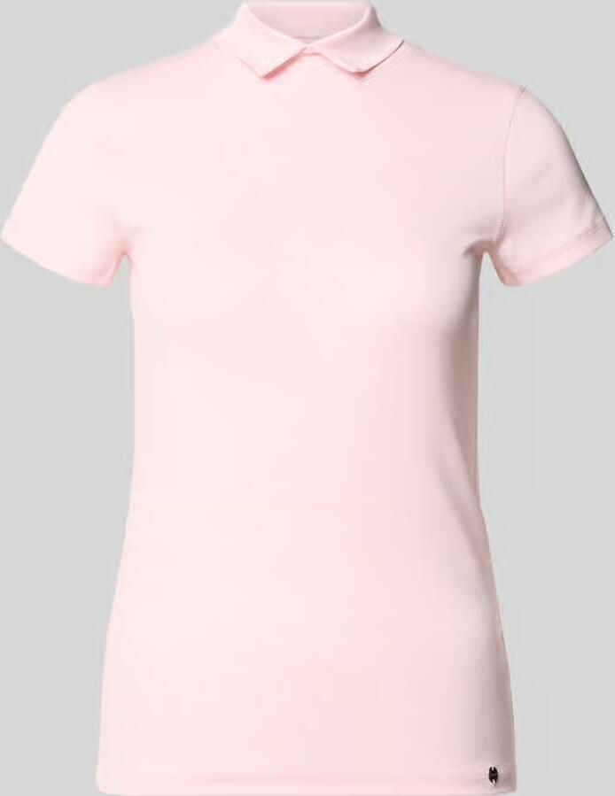 Marc Cain slim fit T-shirt met hoogsluitende polokraag - Foto 2