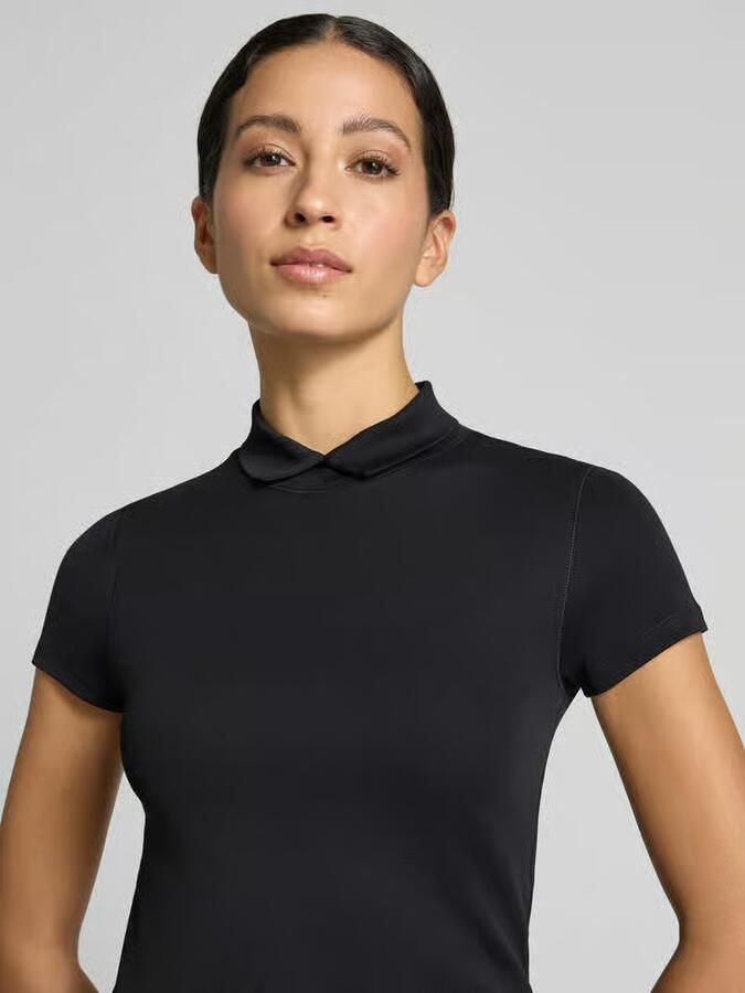 Marc Cain slim fit T-shirt met hoogsluitende polokraag - Foto 2