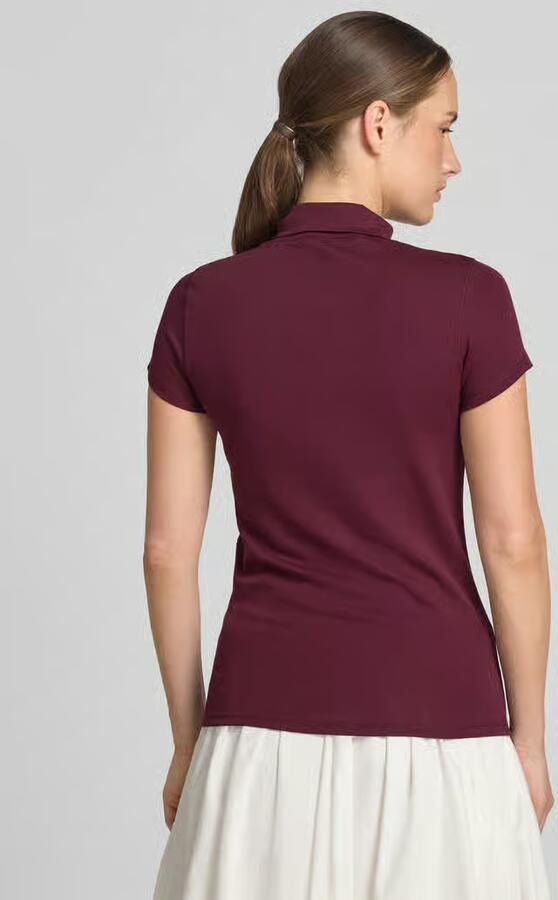 Marc Cain slim fit T-shirt met hoogsluitende polokraag - Foto 2