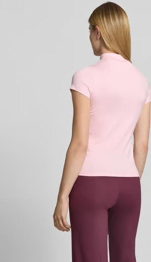 Marc Cain slim fit T-shirt met hoogsluitende polokraag - Foto 3