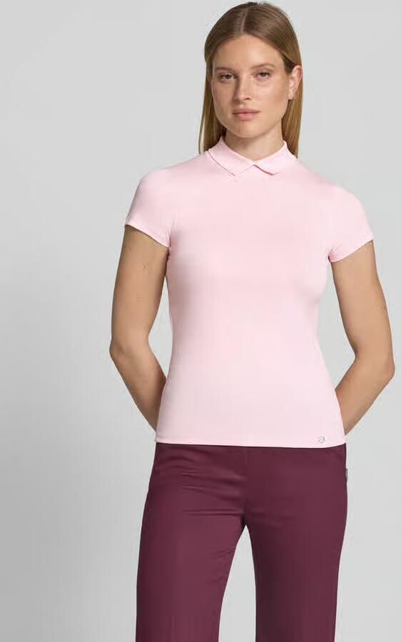 Marc Cain slim fit T-shirt met hoogsluitende polokraag - Foto 2