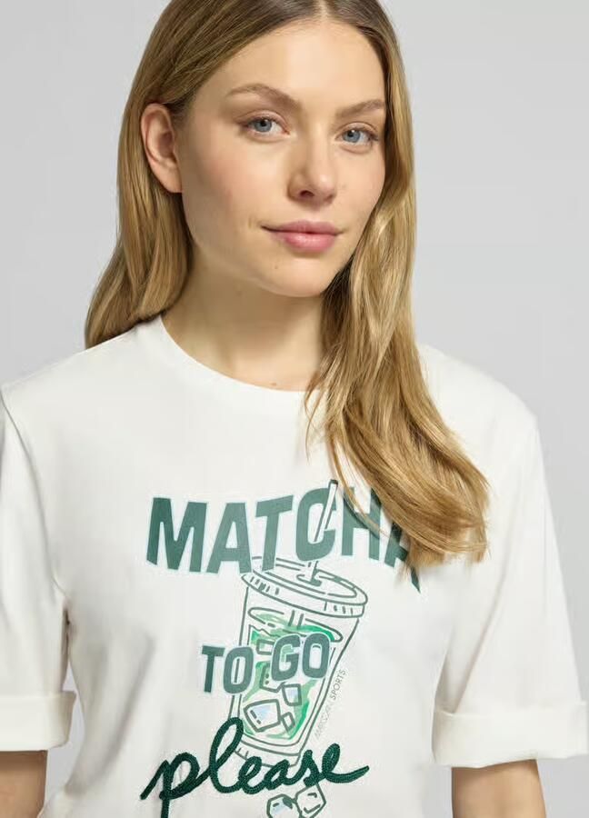 Marc Cain Slim fit T-shirt met motiefprint - Foto 2