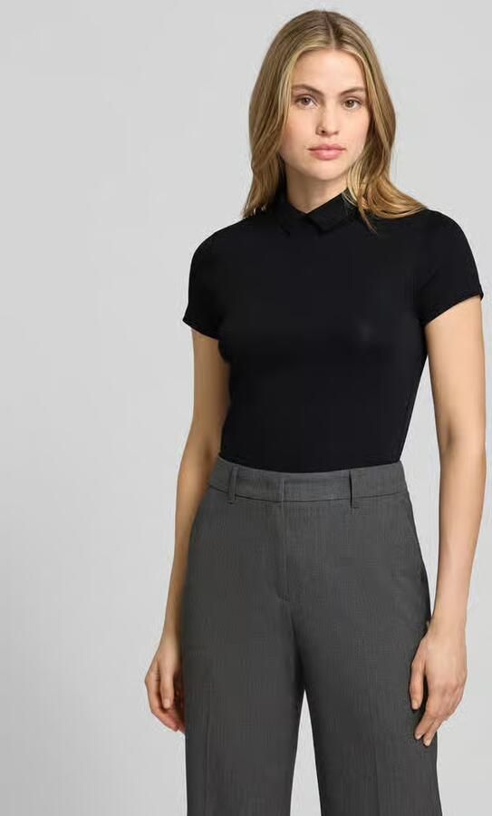 Marc Cain Slim fit T-shirt met polokraag - Foto 2