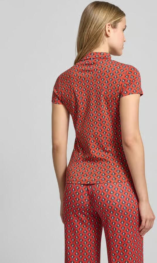 Marc Cain Slim fit T-shirt met polokraag