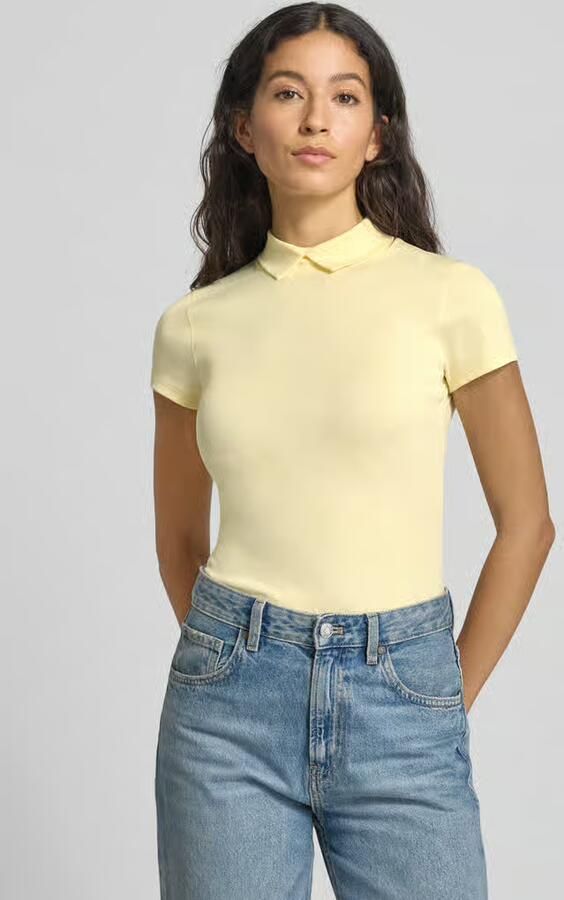 Marc Cain Slim fit T-shirt met polokraag - Foto 2