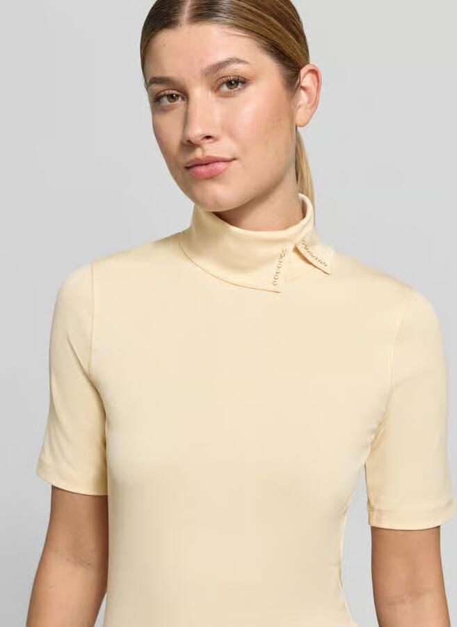 Marc Cain Slim fit t-shirt van katoenmix