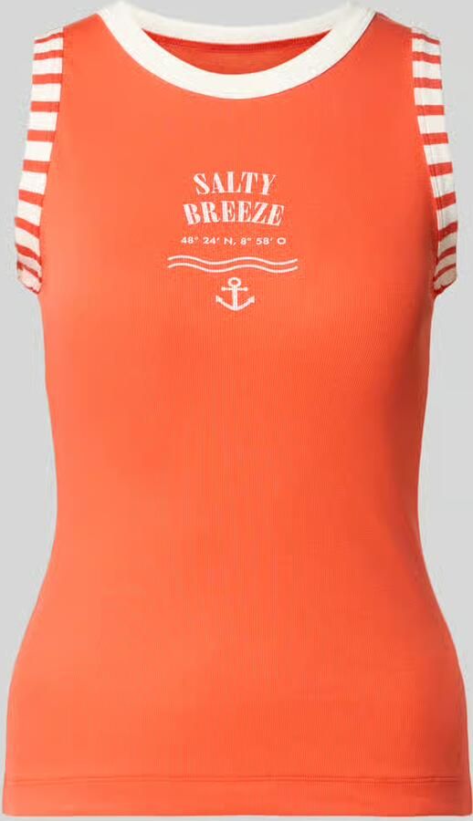 Marc Cain slim fit top met statementprint - Foto 2