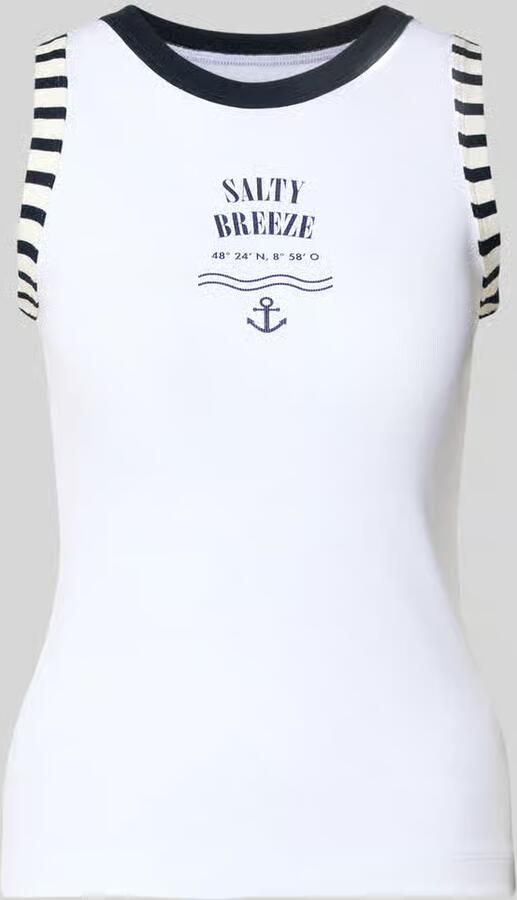 Marc Cain slim fit top met statementprint - Foto 2