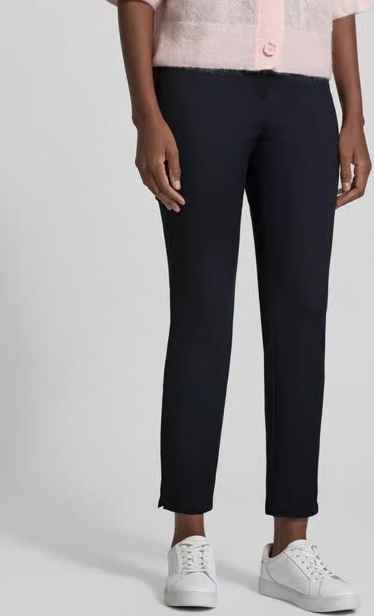 Marc Cain Slim fit broek van katoenmix - Foto 3