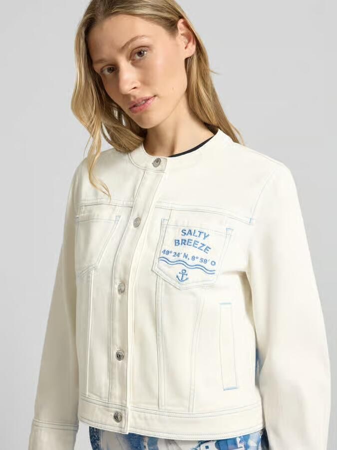 Marc Cain Spijkerjack met motief- en statement-stitching