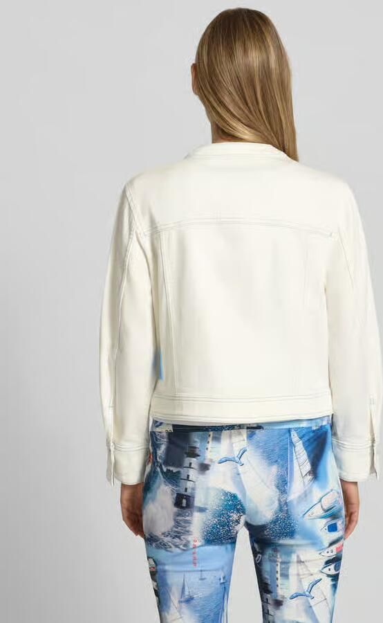 Marc Cain Spijkerjack met motief- en statement-stitching
