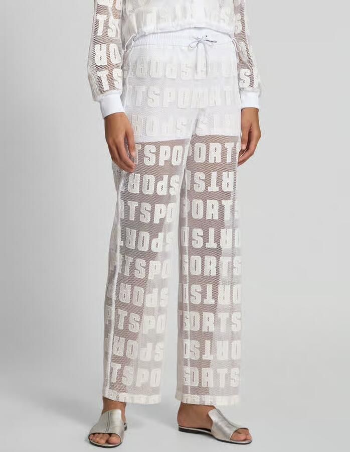 Marc Cain Stoffen broek in semi-transparant design - Foto 3