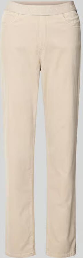 Marc Cain Stoffen broek met elastische band met logo - Foto 2