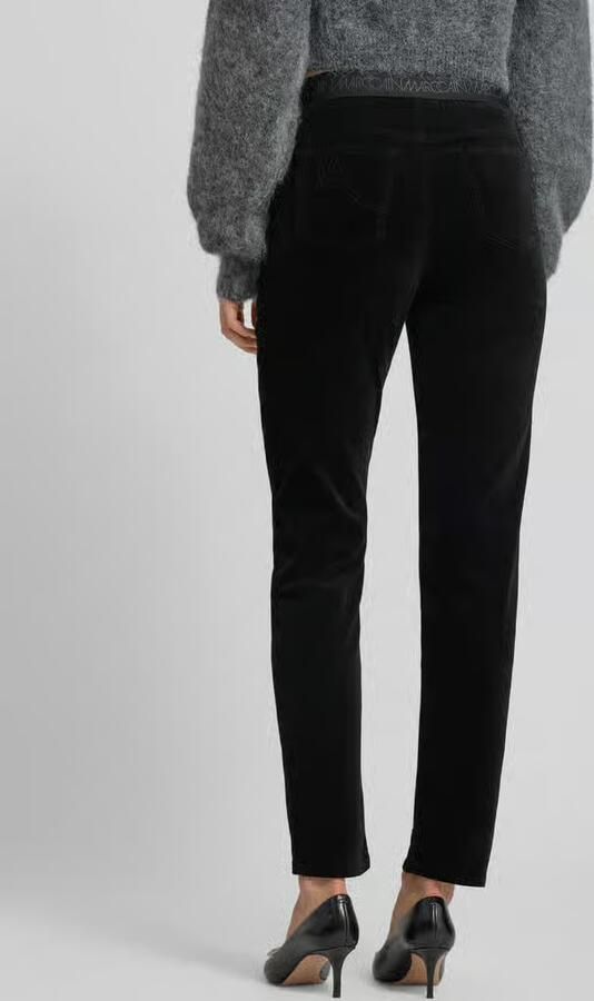 Marc Cain Stoffen broek met elastische band met logo
