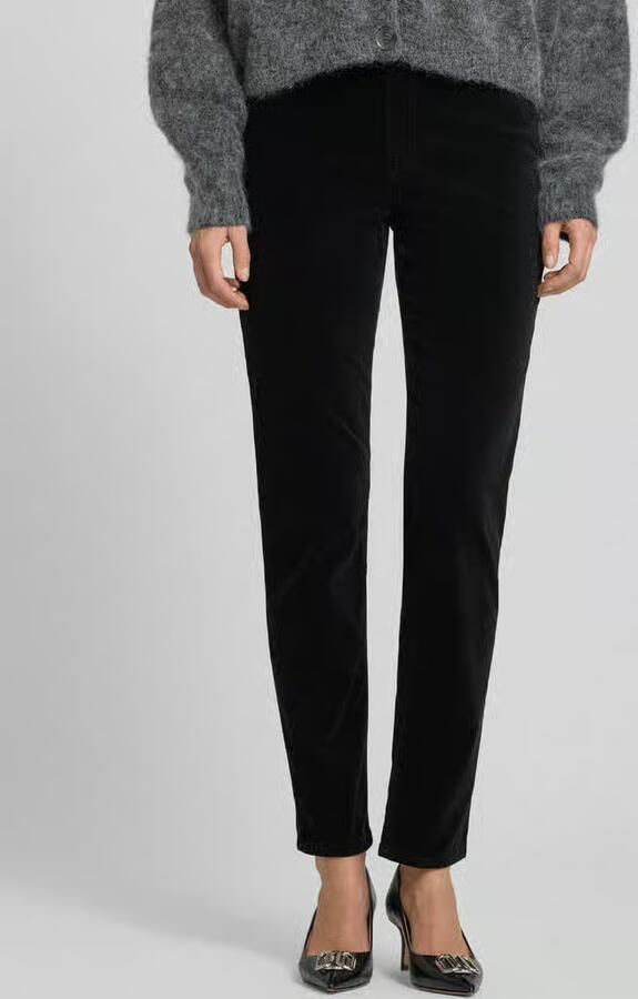 Marc Cain Stoffen broek met elastische band met logo - Foto 2