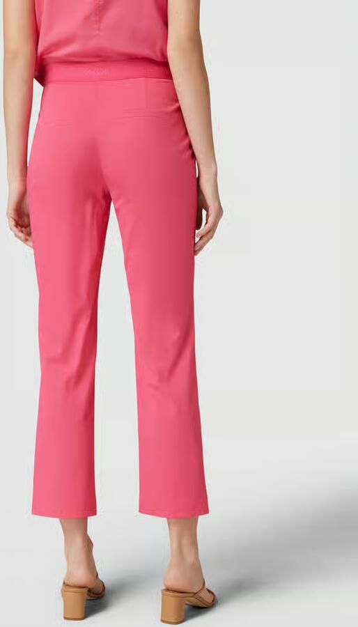 Marc Cain Stoffen broek met elastische band met logo
