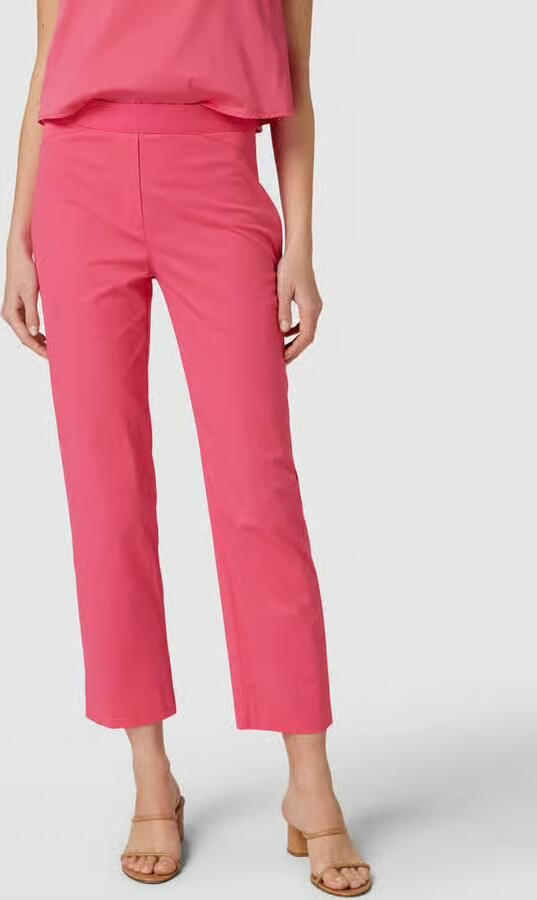 Marc Cain Stoffen broek met elastische band met logo - Foto 2