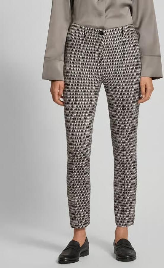 Marc Cain Stoffen broek met knoop- en ritssluiting - Foto 2
