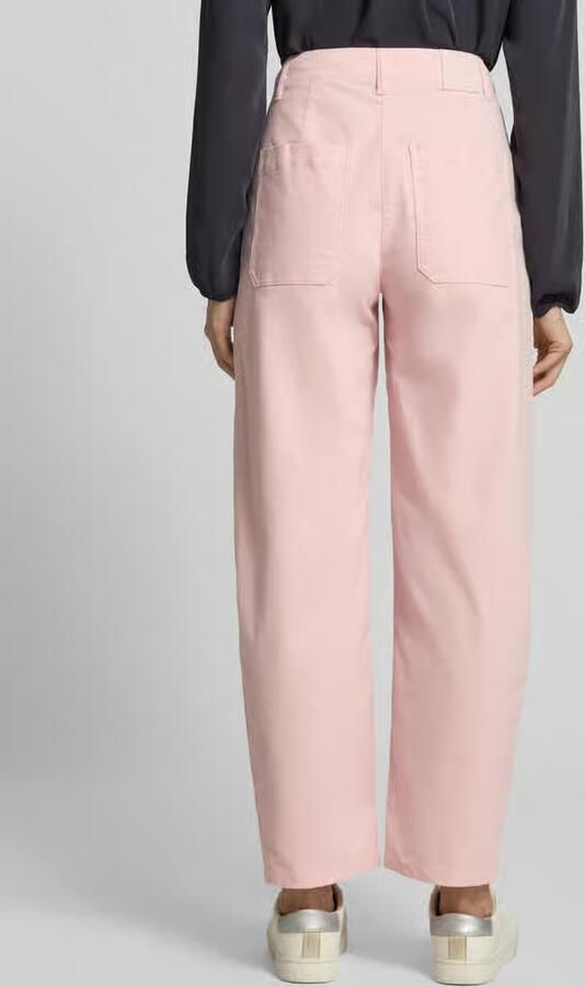 Marc Cain straight fit broek van katoenmix