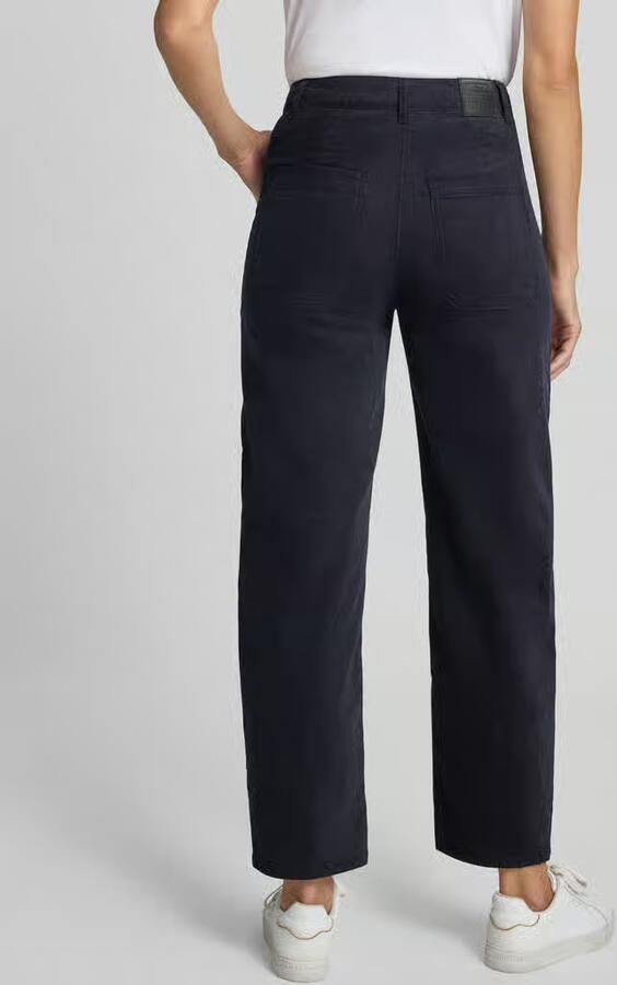 Marc Cain straight fit broek van katoenmix