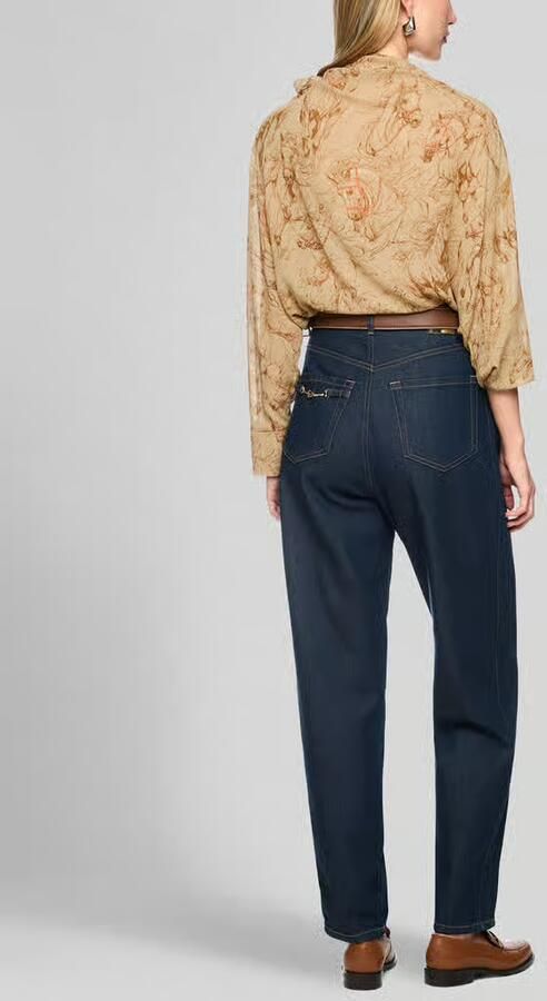 Marc Cain straight fit jeans van elastische katoenmix - Foto 3