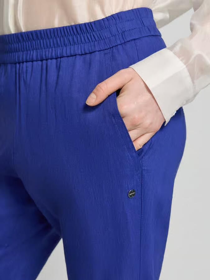 Marc Cain straight fit linnenbroek met viscose