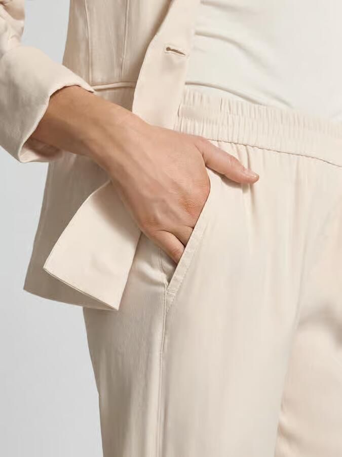 Marc Cain straight fit linnenbroek met viscose