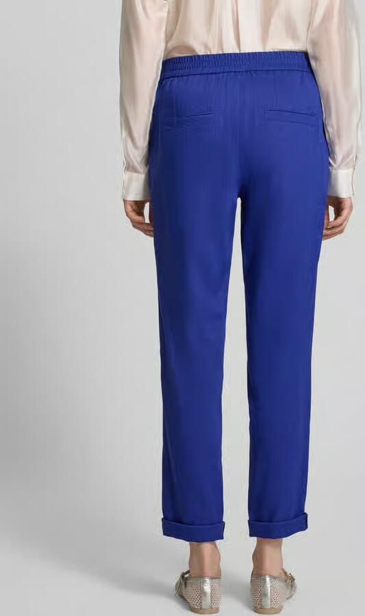 Marc Cain straight fit linnenbroek met viscose
