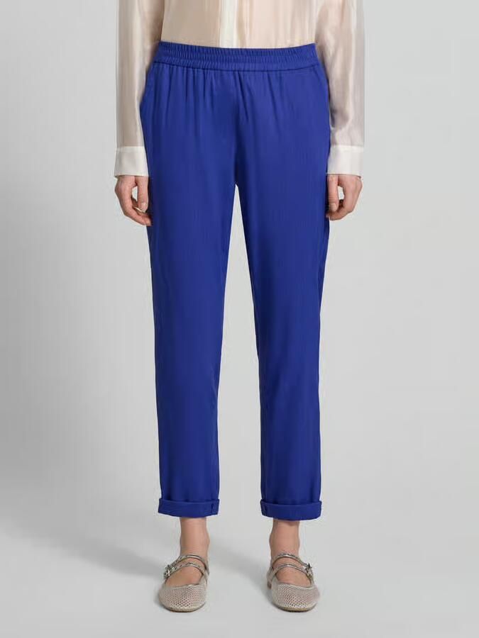 Marc Cain straight fit linnenbroek met viscose - Foto 2