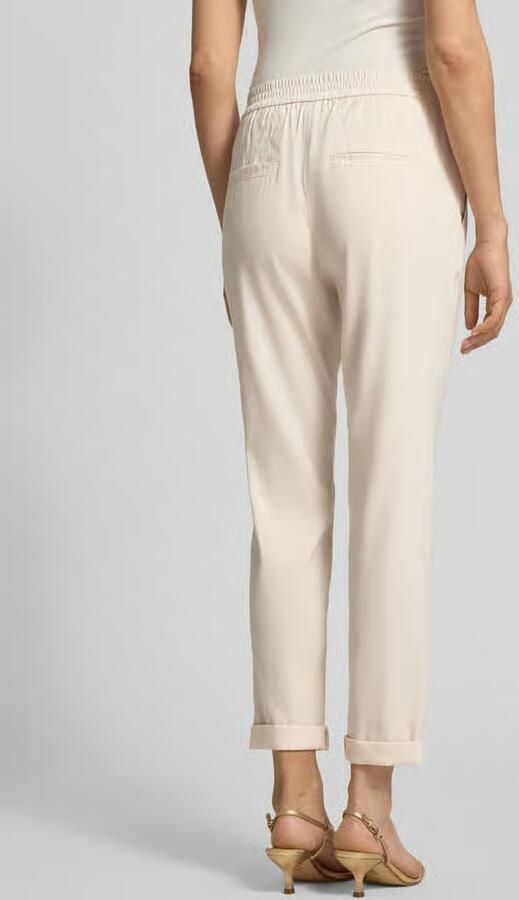 Marc Cain straight fit linnenbroek met viscose