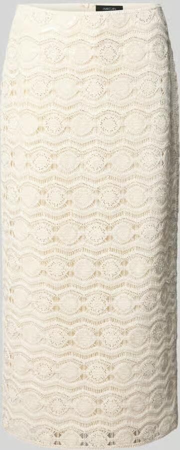 Marc Cain straight fit midirok in allover-haaklook - Foto 2