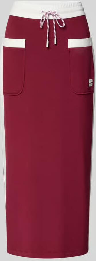 Marc Cain Straight fit midirok met logoprint