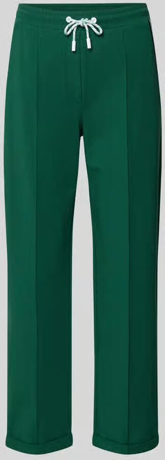 Marc Cain Straight fit stoffen broek met siernaden