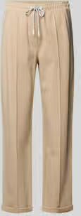 Marc Cain Straight fit stoffen broek met siernaden