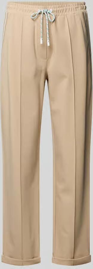 Marc Cain Straight fit stoffen broek met siernaden - Foto 3