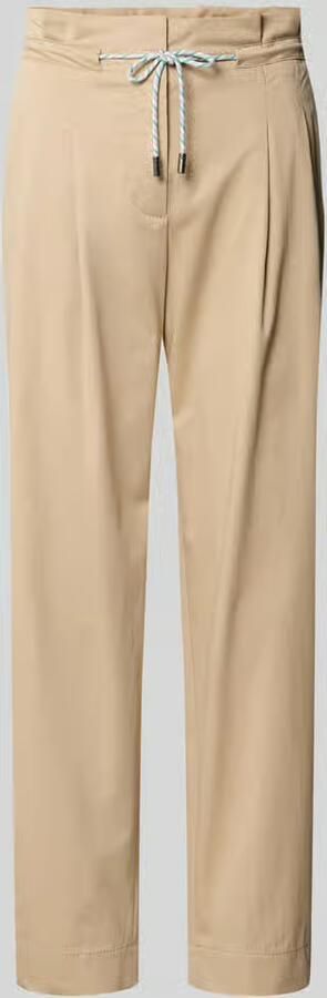 Marc Cain Straight fit stoffen broek met Tunnelkoord
