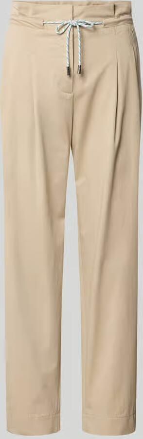 Marc Cain Straight fit stoffen broek met Tunnelkoord - Foto 2