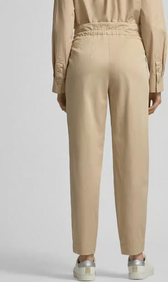 Marc Cain Straight fit stoffen broek met Tunnelkoord