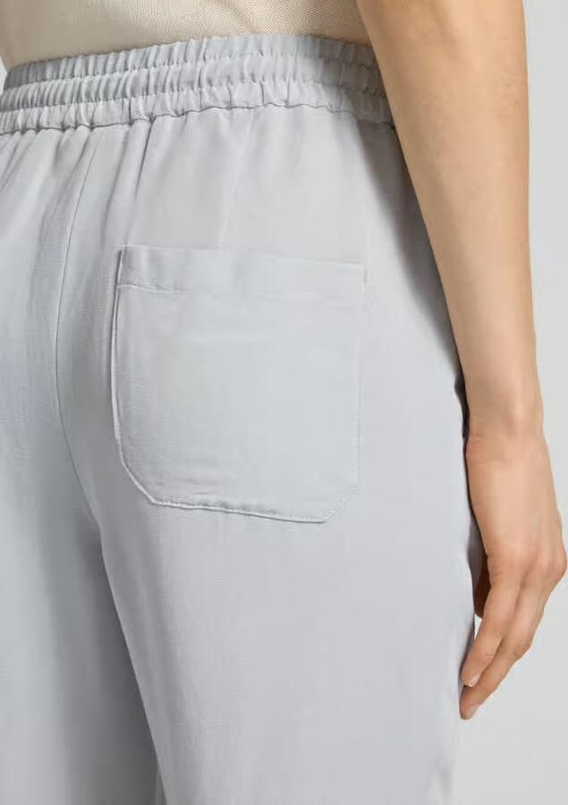 Marc Cain straight fit stoffen broek van viscosemix met linnenaandeel