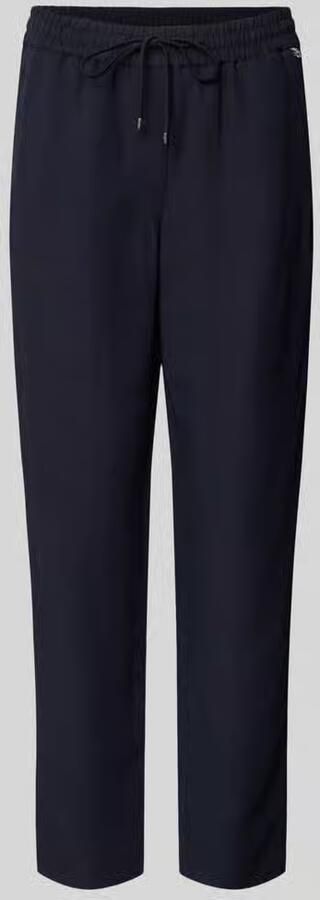 Marc Cain straight fit stoffen broek van viscosemix met linnenaandeel - Foto 2