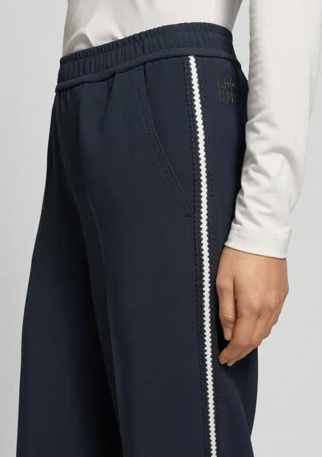 Marc Cain Wijde pasvorm broek Washington Blue Dames