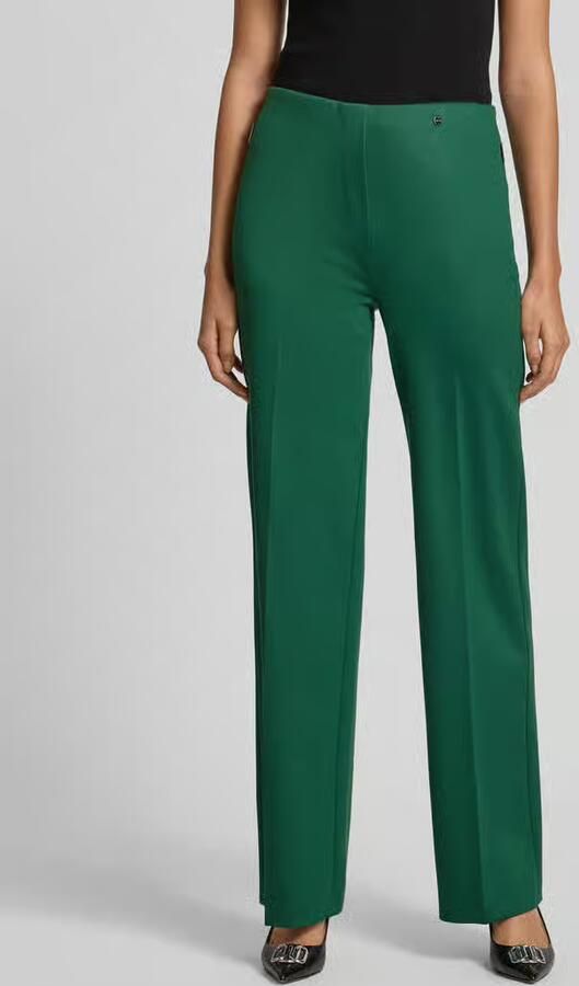 Marc Cain Straight leg pantalon met persplooien